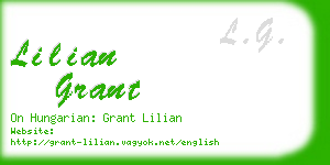 lilian grant business card